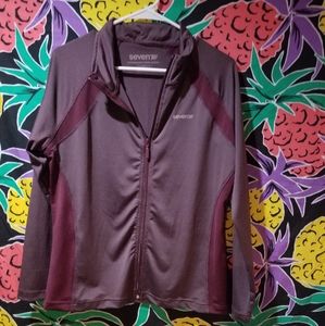 Seven7 Purple Full Zip Track Jacket Size XL
